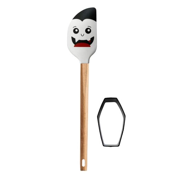 Way to Celebrate! Halloween Dracula Spatula with Coffin Cookie Cutter - Picture 1 of 6